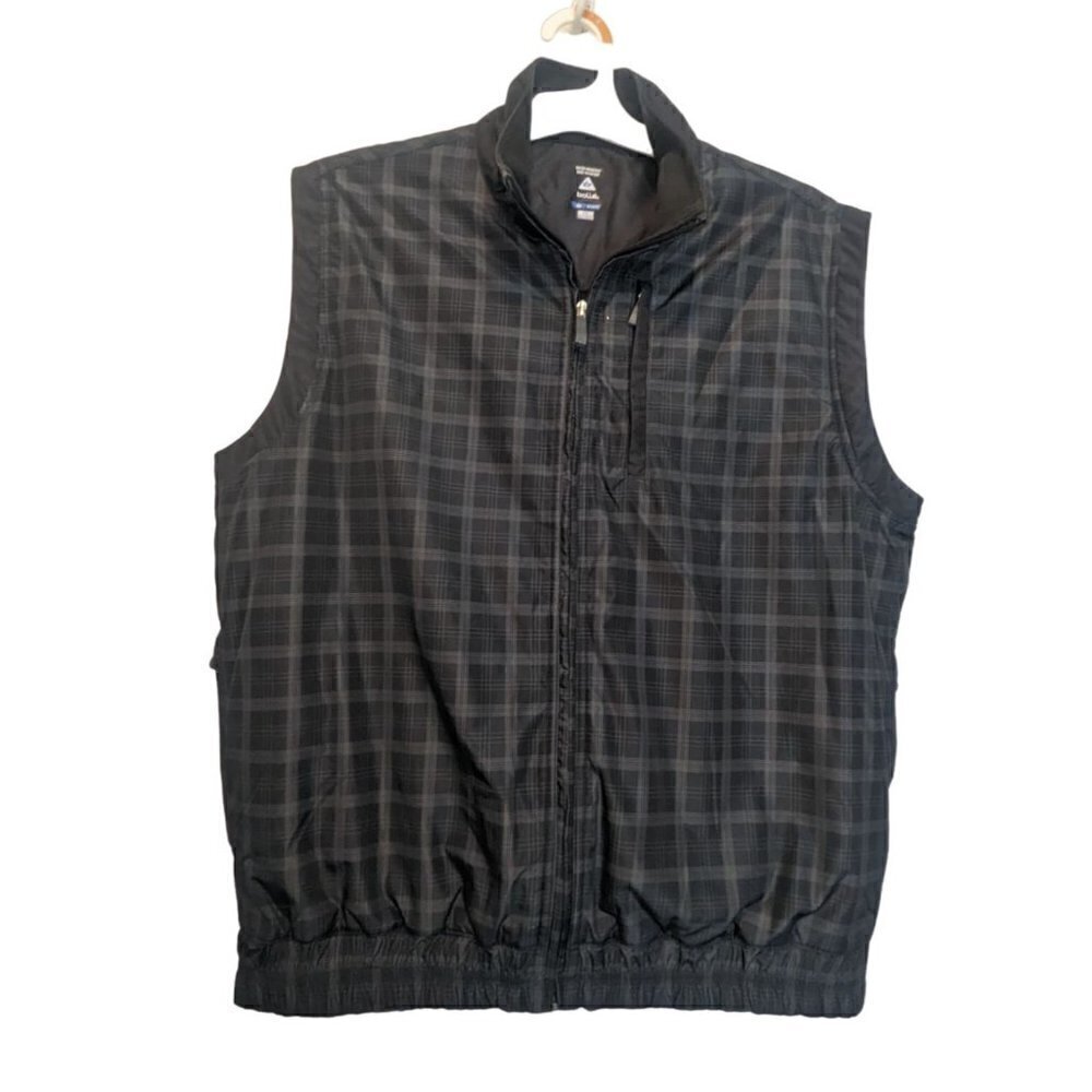 Bolle Storm Water & Wind Resistant Plaid Fully Lined Golf Vest Men's  - Size M